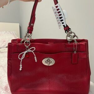 Coach Penelope Satchel - Cherry Red